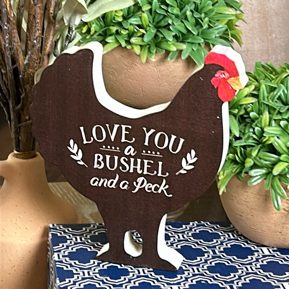 NEW! Country Cottage Farmhouse Rustic Wood Farm Rooster Sign